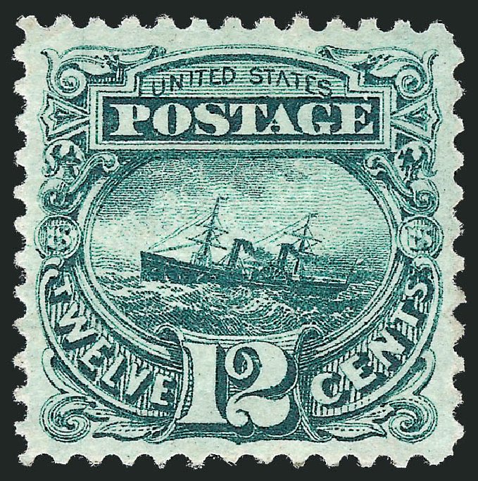 Cost of US Stamp Scott Catalog # 117 - 12c 1869 Pictorial S.S. Adriatic. Robert Siegel Auction Galleries, Mar 2011, Sale 1007, Lot 2283