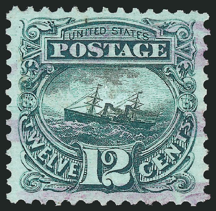 Costs of US Stamp Scott Catalog #117: 12c 1869 Pictorial S.S. Adriatic. Robert Siegel Auction Galleries, Dec 2011, Sale 1017, Lot 553