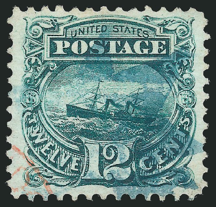 Prices of US Stamp Scott Cat. # 117: 1869 12c Pictorial S.S. Adriatic. Robert Siegel Auction Galleries, Dec 2012, Sale 1037, Lot 1673