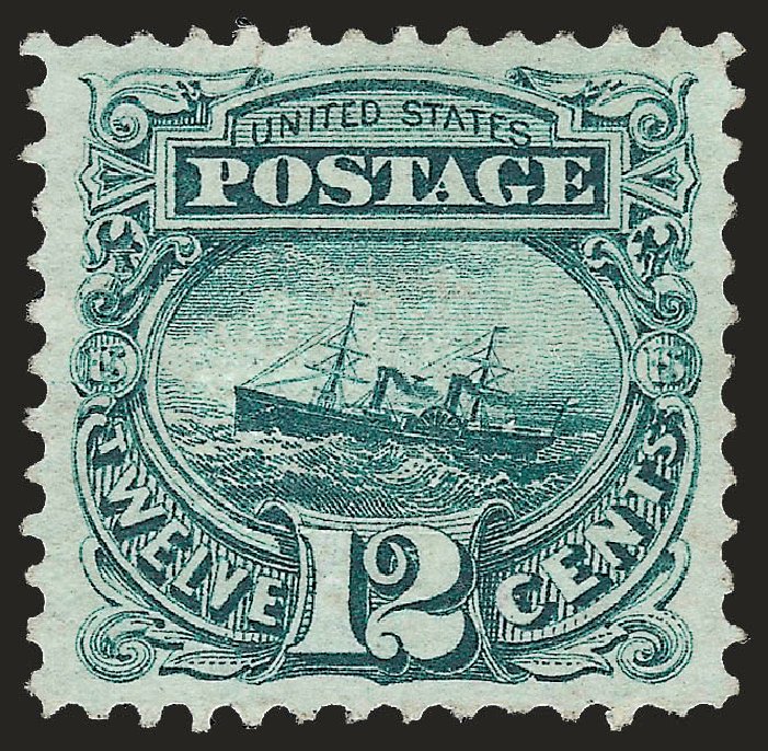 US Stamps Value Scott Catalogue #117: 12c 1869 Pictorial S.S. Adriatic. Robert Siegel Auction Galleries, Jun 2009, Sale 975, Lot 1353