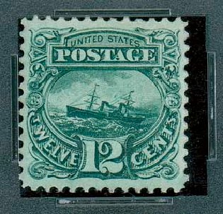 Values of US Stamp Scott Catalog #117 - 12c 1869 Pictorial S.S. Adriatic. Matthew Bennett International, Dec 2007, Sale 325, Lot 1596