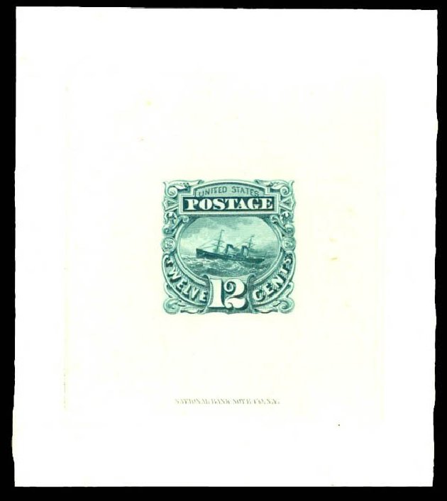 US Stamps Value Scott Catalogue 117 - 1869 12c Pictorial S.S. Adriatic. Daniel Kelleher Auctions, Apr 2013, Sale 636, Lot 136