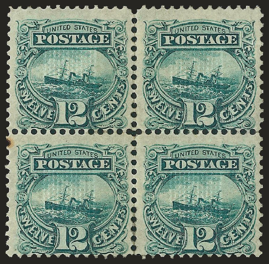 Value of US Stamp Scott Catalog 117 - 12c 1869 Pictorial S.S. Adriatic. Robert Siegel Auction Galleries, Dec 2009, Sale 982, Lot 5326