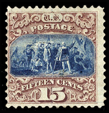 Cost of US Stamp Scott Cat. 118 - 15c 1869 Pictorial Columbus. Cherrystone Auctions, May 2013, Sale 201305, Lot 77