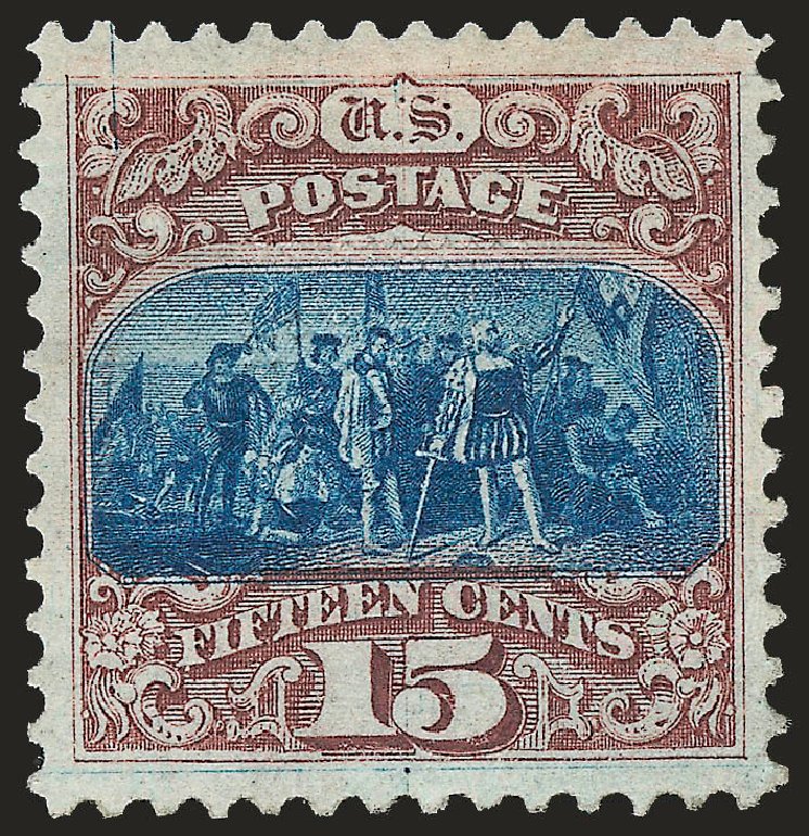 US Stamps Values Scott Catalog # 118 - 1869 15c Pictorial Columbus. Robert Siegel Auction Galleries, Jan 2009, Sale 968, Lot 147
