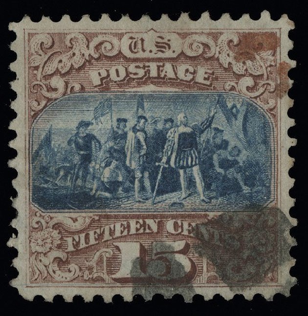Price of US Stamps Scott Catalogue # 118: 1869 15c Pictorial Columbus. Spink Shreves Galleries, Aug 2013, Sale 144, Lot 157