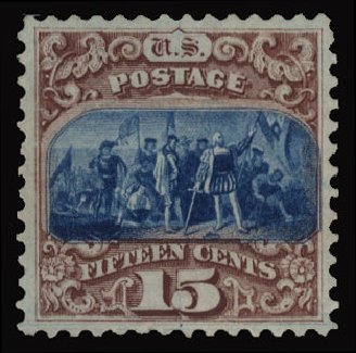 US Stamp Prices Scott Catalogue #118 - 1869 15c Pictorial Columbus. Cherrystone Auctions, Jun 2012, Sale 201206, Lot 68