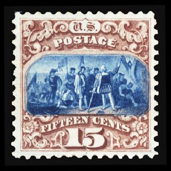 US Stamps Price Scott #118: 1869 15c Pictorial Columbus. Cherrystone Auctions, Jun 2014, Sale 201406, Lot 58