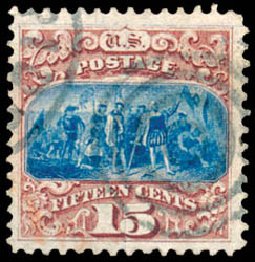 US Stamps Value Scott Catalog 118: 15c 1869 Pictorial Columbus. Schuyler J. Rumsey Philatelic Auctions, Apr 2015, Sale 60, Lot 2098
