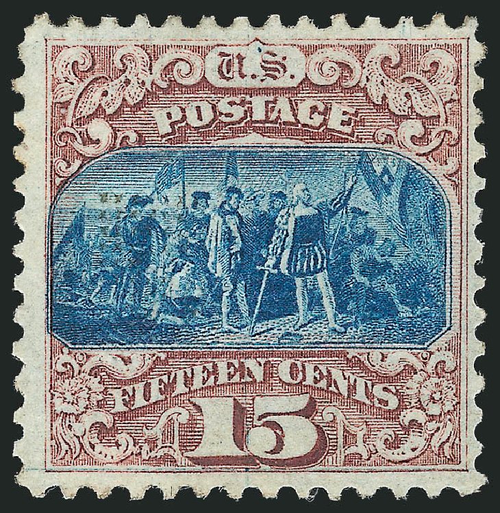 Values of US Stamps Scott #118: 15c 1869 Pictorial Columbus. Robert Siegel Auction Galleries, Oct 2011, Sale 1013, Lot 138