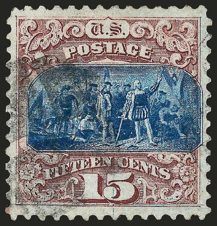 Values of US Stamp Scott # 118 - 1869 15c Pictorial Columbus. Robert Siegel Auction Galleries, Oct 2008, Sale 963, Lot 678