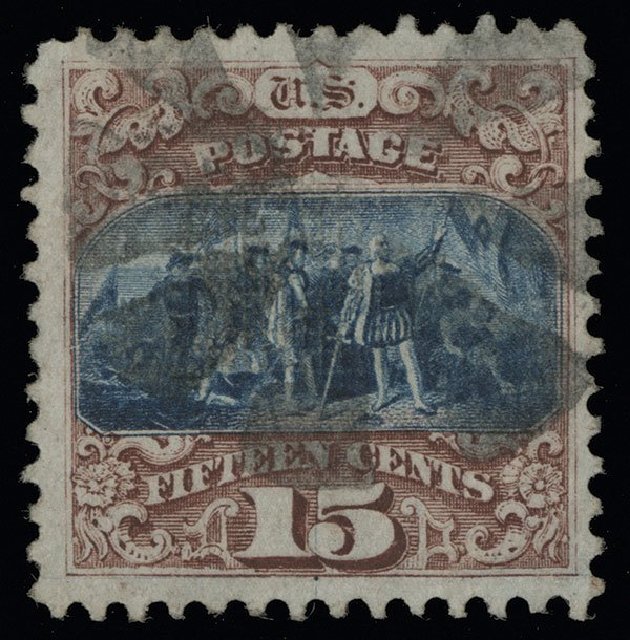 US Stamp Values Scott # 118 - 15c 1869 Pictorial Columbus. Spink Shreves Galleries, Aug 2013, Sale 144, Lot 158