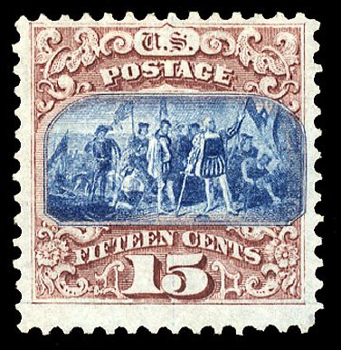 US Stamps Price Scott Catalogue # 118: 15c 1869 Pictorial Columbus. Cherrystone Auctions, Jun 2009, Sale 200906, Lot 60