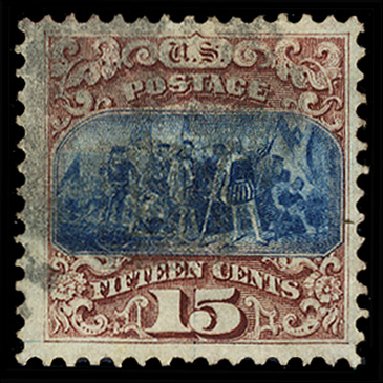 US Stamp Price Scott Catalog 118: 1869 15c Pictorial Columbus. Cherrystone Auctions, Mar 2014, Sale 201403, Lot 30
