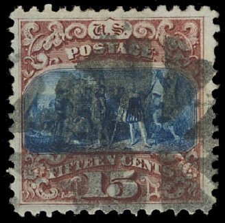 Price of US Stamp Scott Catalogue # 118: 1869 15c Pictorial Columbus. Daniel Kelleher Auctions, Jul 2011, Sale 625, Lot 750