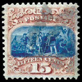 US Stamp Price Scott 118 - 15c 1869 Pictorial Columbus. Schuyler J. Rumsey Philatelic Auctions, Apr 2015, Sale 60, Lot 2100