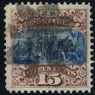 US Stamp Prices Scott Catalogue # 118 - 1869 15c Pictorial Columbus. Cherrystone Auctions, Jan 2008, Sale 200801, Lot 1111