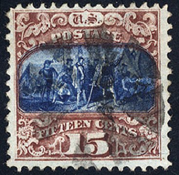 US Stamp Value Scott # 118 - 15c 1869 Pictorial Columbus. Cherrystone Auctions, Jan 2009, Sale 200901, Lot 131