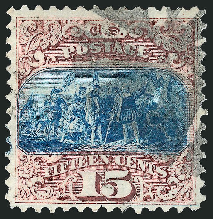 Value of US Stamp Scott Catalog #118: 15c 1869 Pictorial Columbus. Robert Siegel Auction Galleries, Jun 2012, Sale 1026, Lot 1261