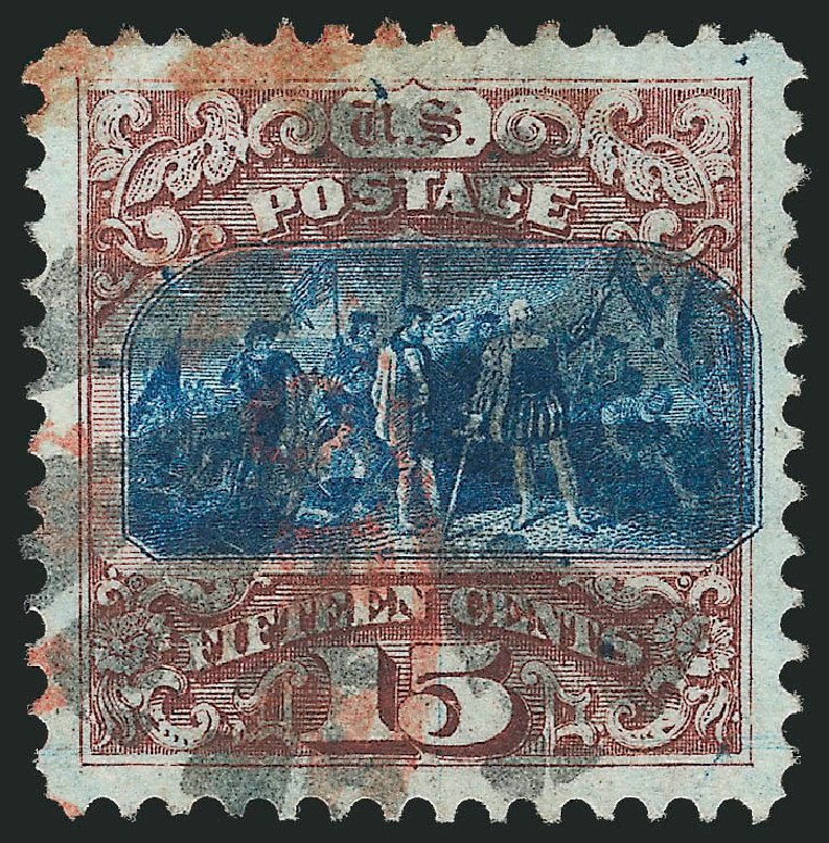 Values of US Stamp Scott Catalog # 118 - 1869 15c Pictorial Columbus. Robert Siegel Auction Galleries, Oct 2012, Sale 1032, Lot 3191