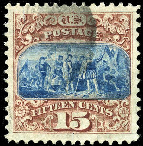 Value of US Stamp Scott Catalogue # 118 - 1869 15c Pictorial Columbus. Matthew Bennett International, Sep 2011, Sale 338, Lot 1794