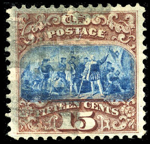 Price of US Stamp Scott # 118: 15c 1869 Pictorial Columbus. Matthew Bennett International, Feb 2012, Sale 340, Lot 224
