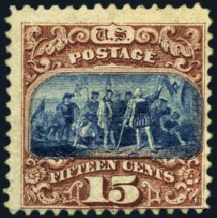 Values of US Stamps Scott Catalogue # 118: 1869 15c Pictorial Columbus. Harmer-Schau Auction Galleries, Aug 2012, Sale 94, Lot 1194