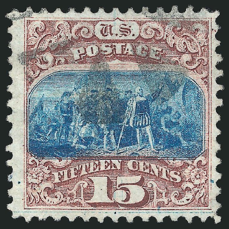 Values of US Stamp Scott Catalogue #118: 15c 1869 Pictorial Columbus. Robert Siegel Auction Galleries, Jul 2013, Sale 1050, Lot 244