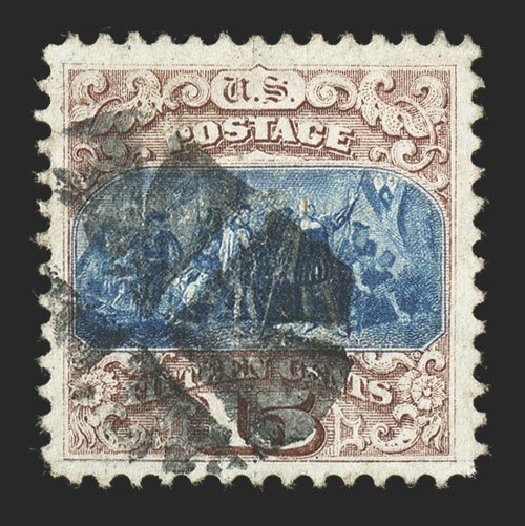 US Stamps Value Scott Cat. # 118: 15c 1869 Pictorial Columbus. Spink Shreves Galleries, Nov 2012, Sale 141, Lot 74