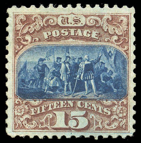 Cost of US Stamp Scott # 118 - 15c 1869 Pictorial Columbus. Matthew Bennett International, Sep 2010, Sale 331, Lot 475