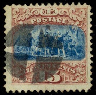 US Stamps Value Scott # 118 - 1869 15c Pictorial Columbus. Daniel Kelleher Auctions, Sep 2013, Sale 639, Lot 1045