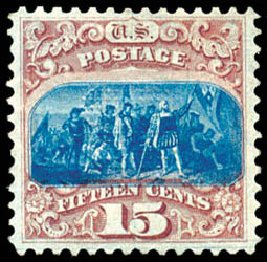 Prices of US Stamps Scott Catalogue #118 - 15c 1869 Pictorial Columbus. Schuyler J. Rumsey Philatelic Auctions, Apr 2015, Sale 60, Lot 2095
