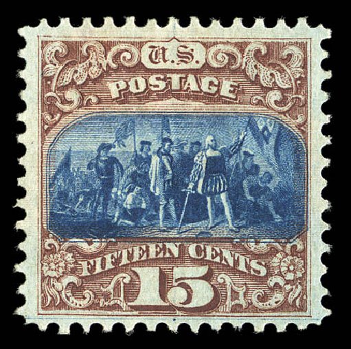 US Stamps Values Scott Catalogue # 118 - 15c 1869 Pictorial Columbus. Matthew Bennett International, Sep 2012, Sale 345, Lot 152