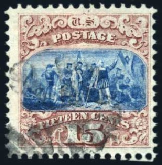 US Stamp Prices Scott Catalogue #118 - 15c 1869 Pictorial Columbus. Harmer-Schau Auction Galleries, Feb 2010, Sale 84, Lot 1382