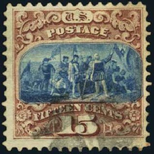 Prices of US Stamp Scott 118: 1869 15c Pictorial Columbus. Harmer-Schau Auction Galleries, Oct 2011, Sale 91, Lot 202