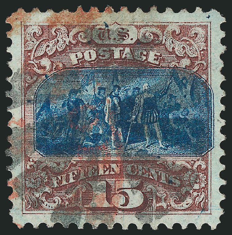 US Stamp Values Scott Cat. #118: 15c 1869 Pictorial Columbus. Robert Siegel Auction Galleries, Sep 2010, Sale 993, Lot 522