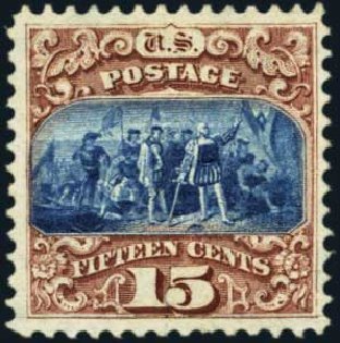 US Stamp Price Scott Catalog 118 - 15c 1869 Pictorial Columbus. Harmer-Schau Auction Galleries, Aug 2012, Sale 94, Lot 1193
