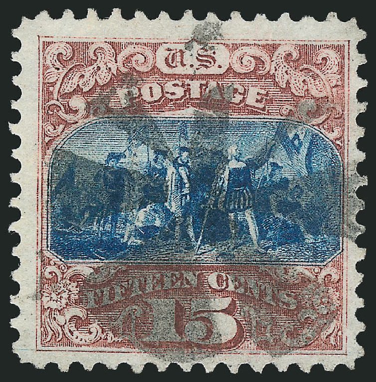 US Stamps Value Scott Catalogue #118: 15c 1869 Pictorial Columbus. Robert Siegel Auction Galleries, Feb 2015, Sale 1092, Lot 1093