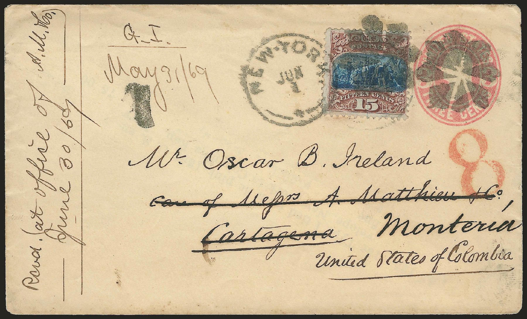 Value of US Stamps Scott Cat. #118: 15c 1869 Pictorial Columbus. Robert Siegel Auction Galleries, Jun 2009, Sale 973, Lot 123