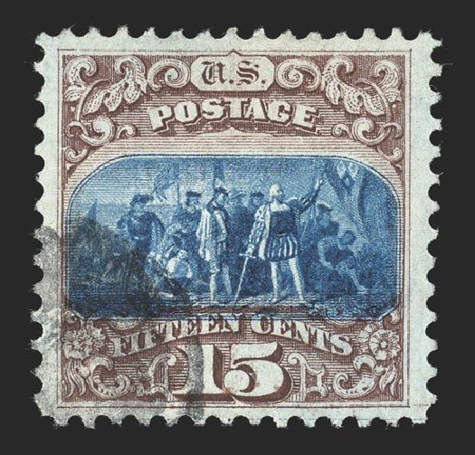 Costs of US Stamps Scott Catalog #118 - 15c 1869 Pictorial Columbus. Spink Shreves Galleries, Nov 2012, Sale 141, Lot 73