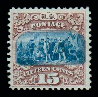US Stamp Price Scott Catalog # 118: 15c 1869 Pictorial Columbus. Matthew Bennett International, Oct 2007, Sale 320, Lot 436