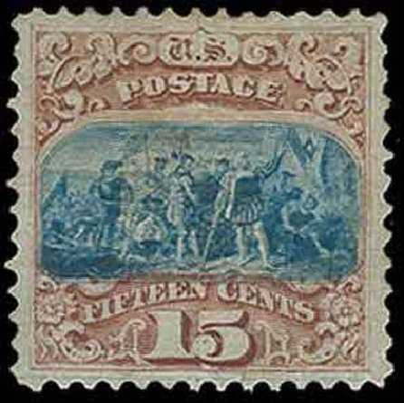 US Stamp Price Scott Catalog # 118 - 1869 15c Pictorial Columbus. H.R. Harmer, Nov 2013, Sale 3004, Lot 1106