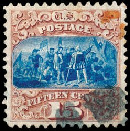 Price of US Stamp Scott Catalog 118: 15c 1869 Pictorial Columbus. Schuyler J. Rumsey Philatelic Auctions, Apr 2015, Sale 60, Lot 2096