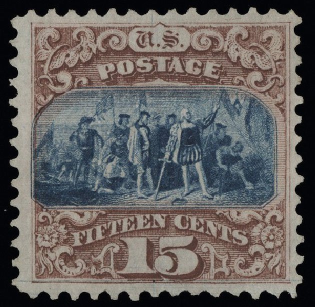 Cost of US Stamps Scott Catalogue # 118: 1869 15c Pictorial Columbus. Spink Shreves Galleries, Aug 2013, Sale 144, Lot 156