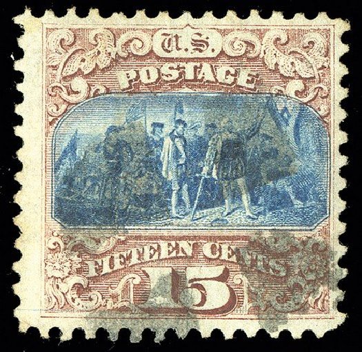 US Stamp Prices Scott # 118 - 1869 15c Pictorial Columbus. Spink Shreves Galleries, May 2014, Sale 148, Lot 156