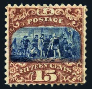 Price of US Stamps Scott Catalogue #119: 15c 1869 Pictorial Columbus. Harmer-Schau Auction Galleries, Aug 2014, Sale 102, Lot 1757