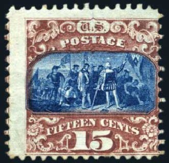 US Stamp Price Scott Catalogue # 119 - 1869 15c Pictorial Columbus. Harmer-Schau Auction Galleries, Aug 2011, Sale 90, Lot 1277