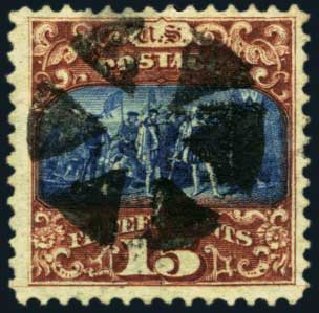 US Stamps Prices Scott Cat. # 119 - 1869 15c Pictorial Columbus. Harmer-Schau Auction Galleries, May 2012, Sale 93, Lot 277