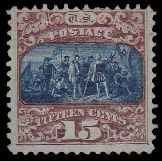 Prices of US Stamp Scott # 119: 1869 15c Pictorial Columbus. Daniel Kelleher Auctions, Jan 2015, Sale 663, Lot 1347