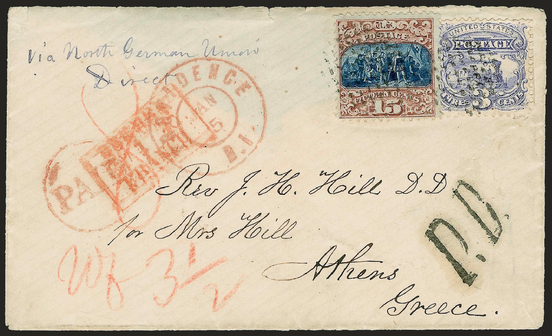 US Stamp Values Scott Catalogue #119: 1869 15c Pictorial Columbus. Robert Siegel Auction Galleries, Jun 2009, Sale 973, Lot 127
